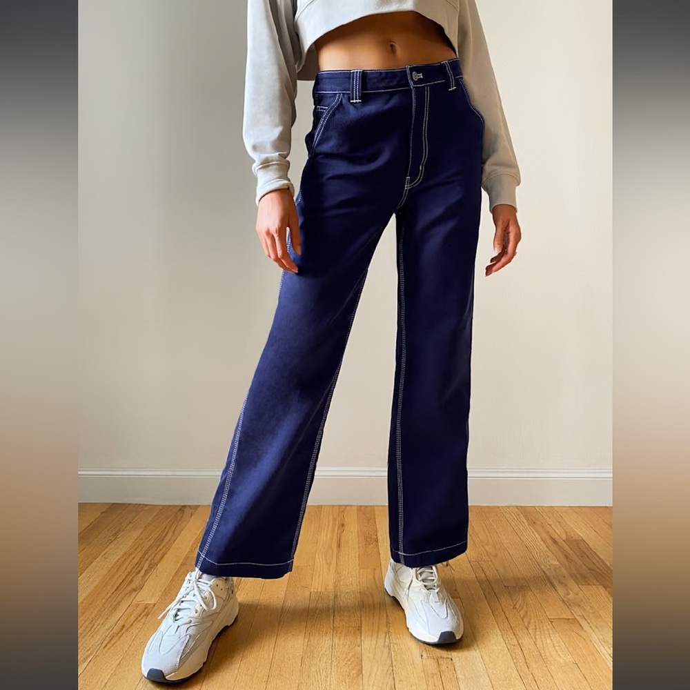 Aritzia Tna Greenwich Carpenter Pants in Blue